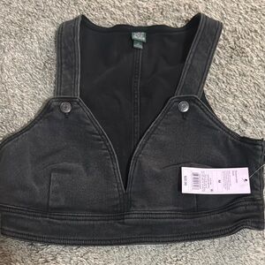 Wild Fable Black Denim Crop Top